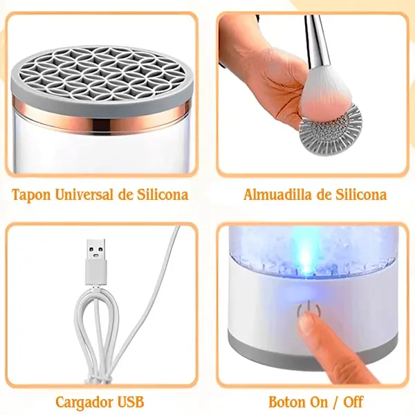 Limpiador de Maquillaje Electrico partes